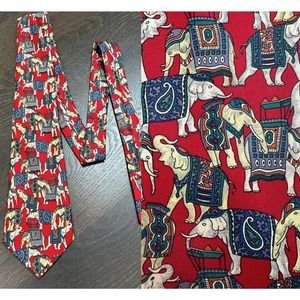 LNWOT Rene Chagal Hand Made Silk Satin‎ Tie Exotic Unique -56L